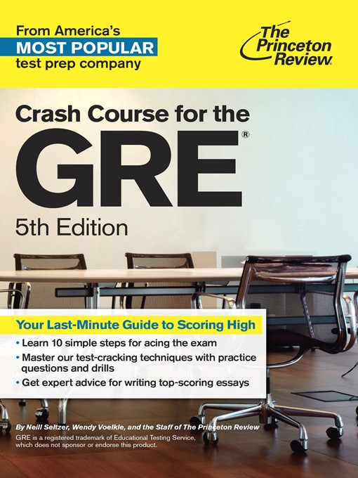 Title details for Crash Course for the GRE by Princeton Review - Available
